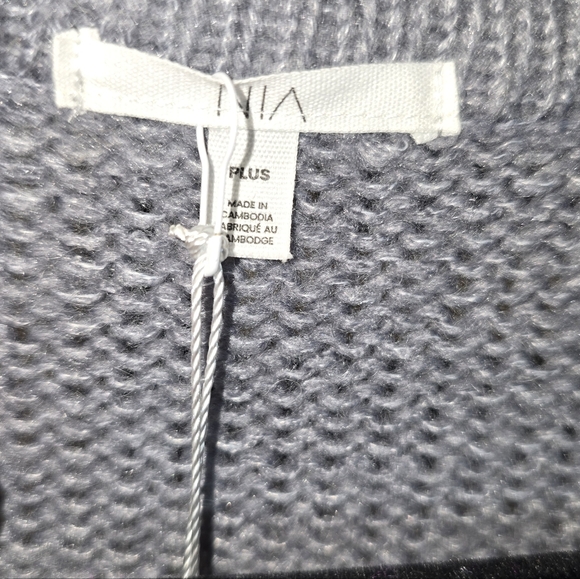 NIA Ariana Wool Blend Cardigan Gray NWT Plus Size Approximate Size 18 - Picture 10 of 13
